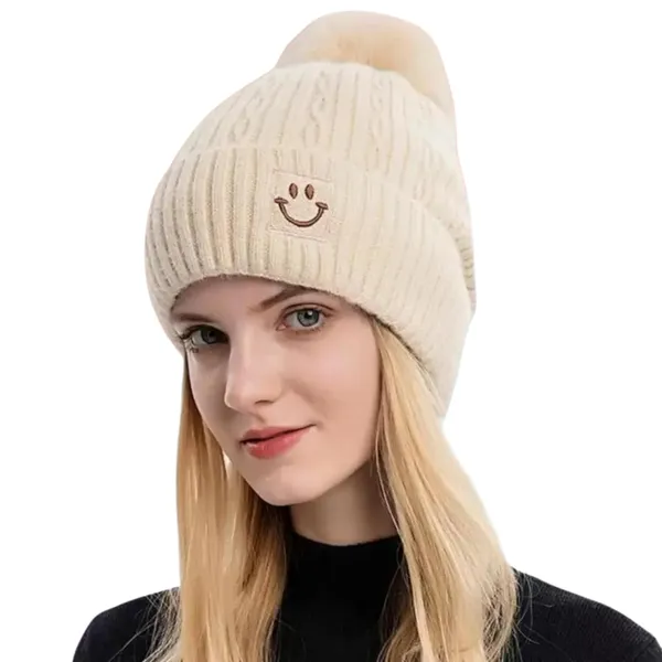 Cream_Fleece_Lined,_Soft_Knit_Winter_Beanie_For_Women_And_Girls