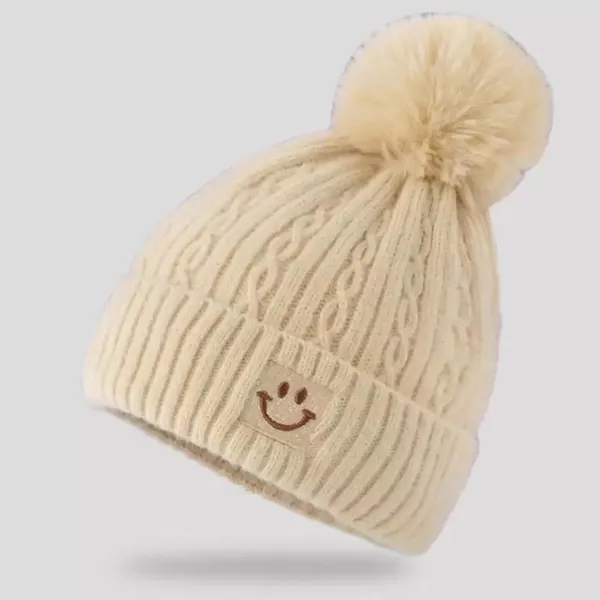 Cream_Fleece_Lined,_Soft_Knit_Winter_Beanie_For_Women_And_Girls