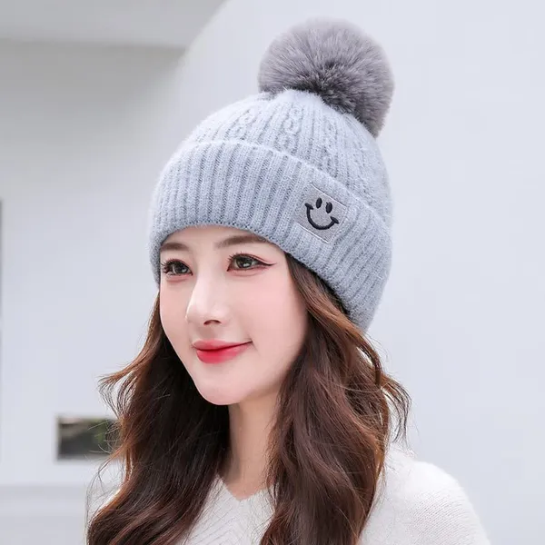 Grey_Soft_Woolen_Beanie_Cap_For_Women_&_Girls