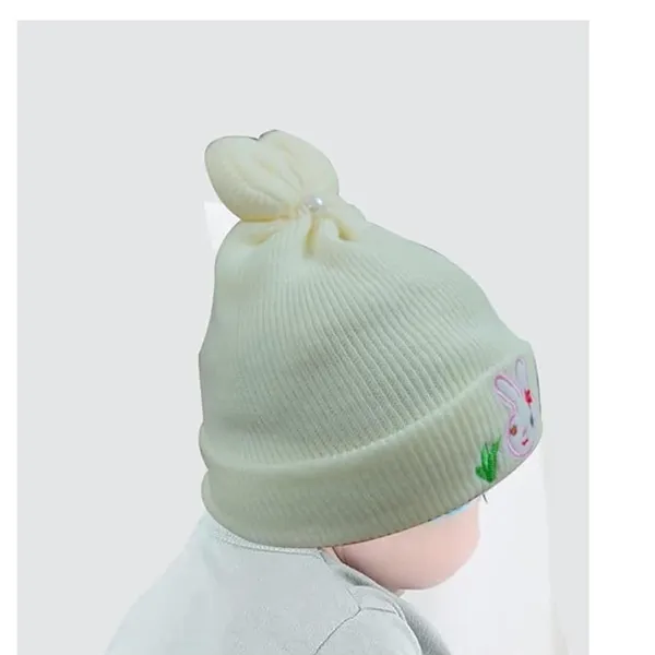 Cream_&_Blue_Newborn_Baby_Winter_Beanie_Cap_With_Ear_Protection_(Pack_Of_4)