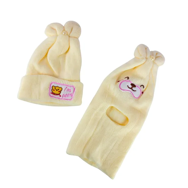 Pink_&_Cream_Newborn_Baby_Winter_Beanie_Cap_With_Ear_Protection_(Pack_Of_4)