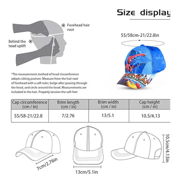 Blue_Kids_Superhero_And_Princess_Baseball_Cap