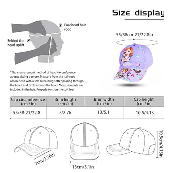 Purple_Kids_Superhero_And_Princess_Baseball_Cap