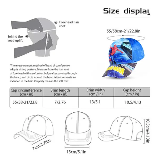 Blue_Kids_Superhero_And_Princess_Baseball_Cap