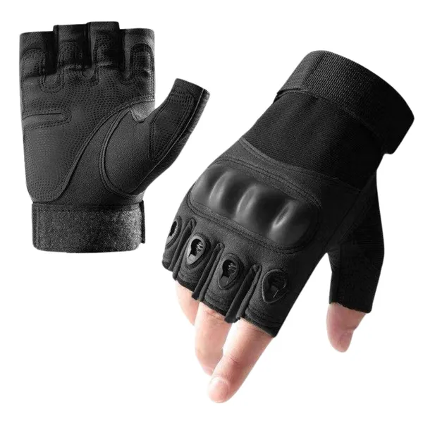 Black_Unisex_Half-Finger_Tactical_Gloves_For_Men_And_Women