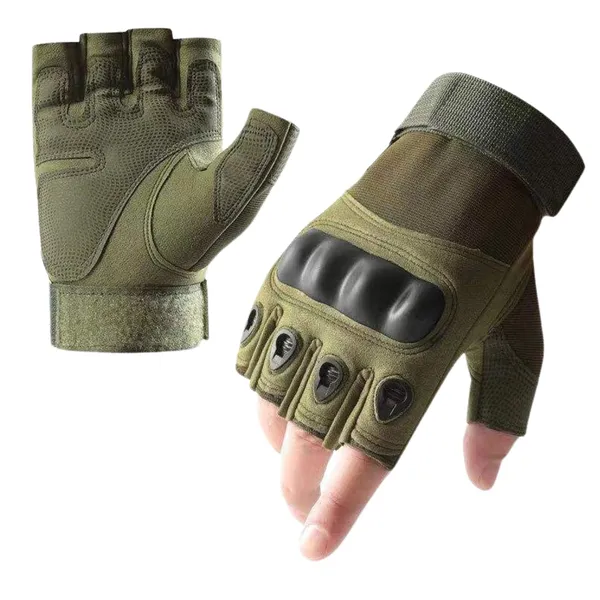 Green_Unisex_Half-Finger_Tactical_Gloves_For_Men_And_Women