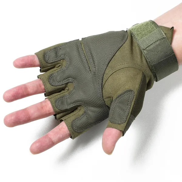 Green_Unisex_Half-Finger_Tactical_Gloves_For_Men_And_Women