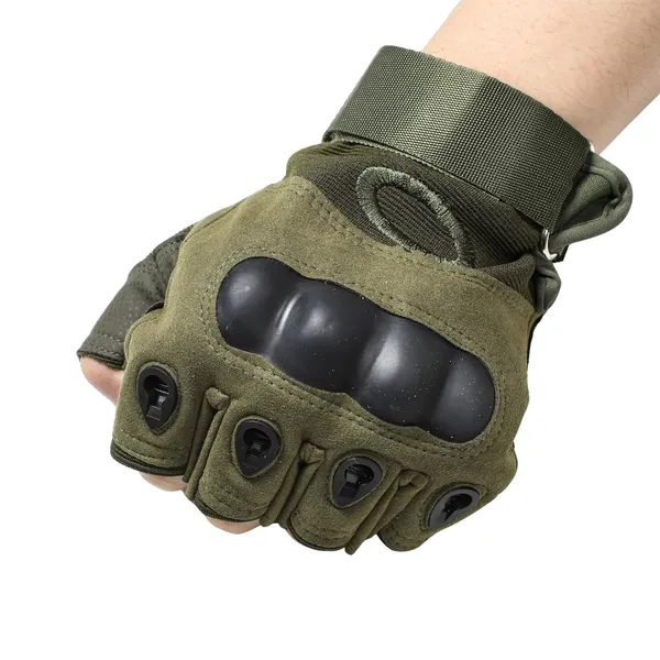 Green_Unisex_Half-Finger_Tactical_Gloves_For_Men_And_Women