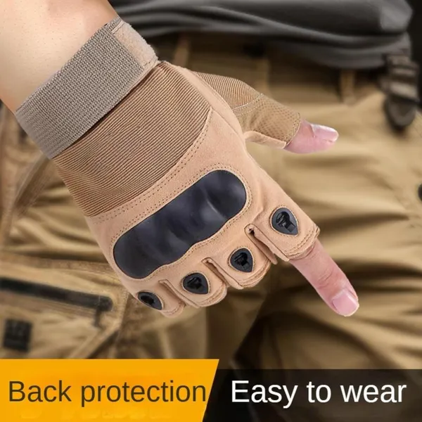Khakhi_Unisex_Half-Finger_Tactical_Gloves_For_Men_And_Women
