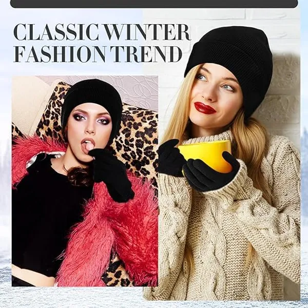 Black_Winter_Beanie_Hat_Gloves_Set_For_Women_&_Men
