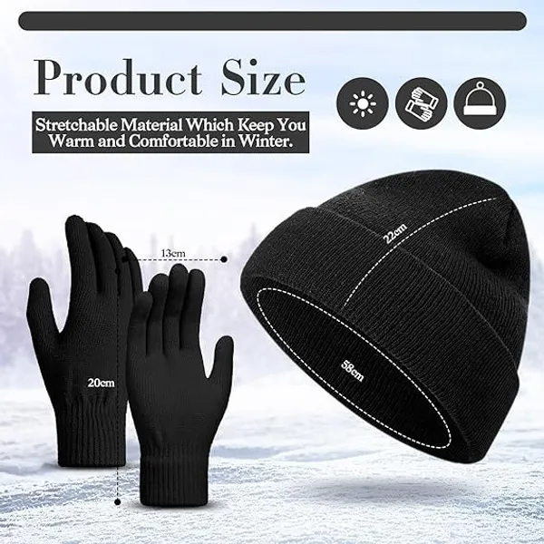 Black_Winter_Beanie_Hat_Gloves_Set_For_Women_&_Men