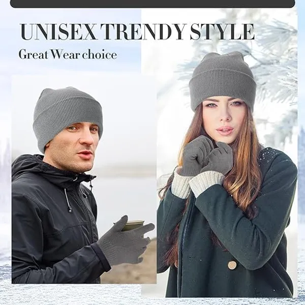 Grey_Winter_Beanie_Hat_Gloves_Set_For_Women_&_Men