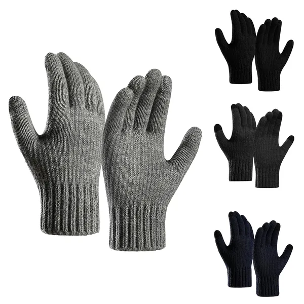 Black_Thermal_Wool_Blend_Winter_Gloves_For_Men_And_Women_With_Ribbed_Cuffs