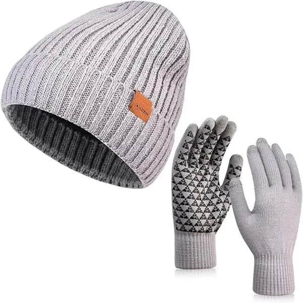 Grey_Winter_Beanie_Hat_And_Touchscreen_Gloves_Set_For_Men_And_Women