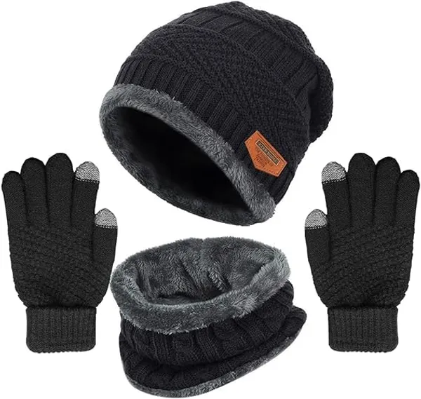 Multicolor_Winter_Knit_Fleece_Lined_Beanie_Hat_Neck_Warmer_Gloves_Set