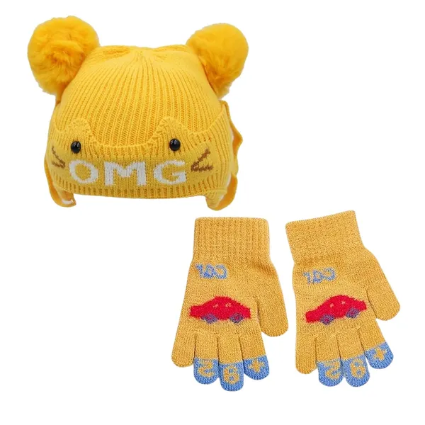 Yellow_Kids_Winter_Beanie_With_Pom_Pom_And_Warm_Faux_Wool_Thermal_Gloves