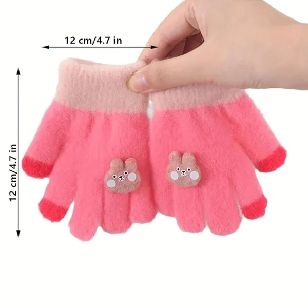Pink_Kids_Winter_Beanie_With_Gloves_Set