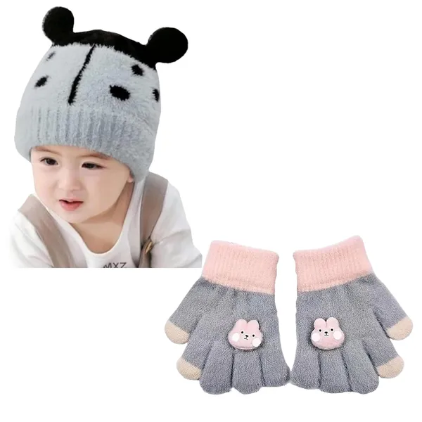Silver_Kids_Winter_Beanie_With_Gloves_Set