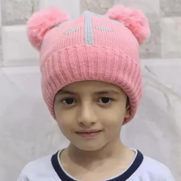 Pink_Winter_Beanie_Cap_Cute_Pom-Pom_Hat_For_Boys_&_Girls