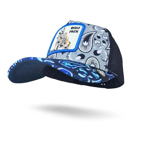 Charcoal_Unique_Animal_Themed_Snapback_Hat_With_Wolf_Print_Patch