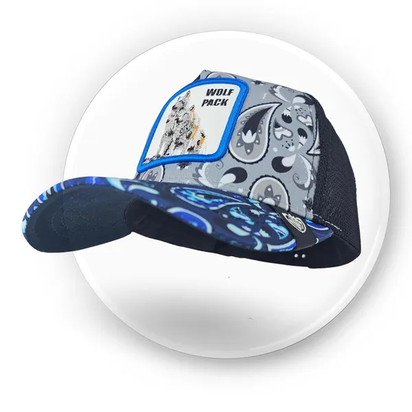 Charcoal_Unique_Animal_Themed_Snapback_Hat_With_Wolf_Print_Patch
