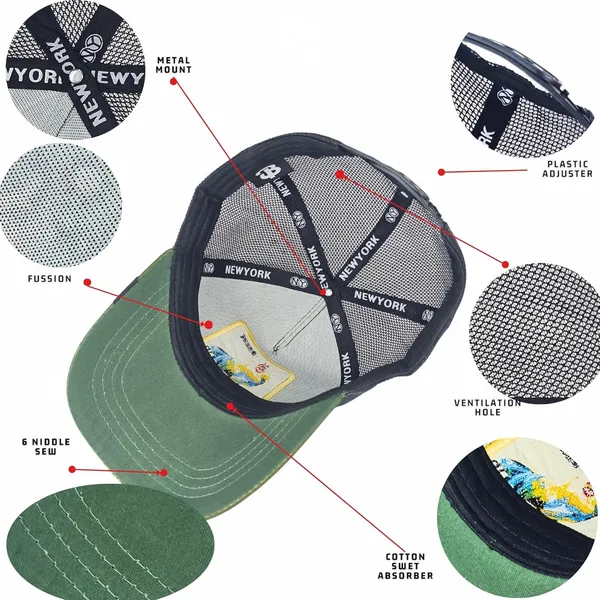 Green_Unique_Animal_Themed_Snapback_Hat_With_Wolf_Print_Patch