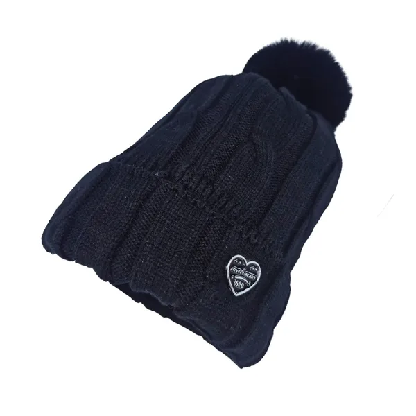 Black_Stylish_Pom_Pom_Winter_Hat_For_Women