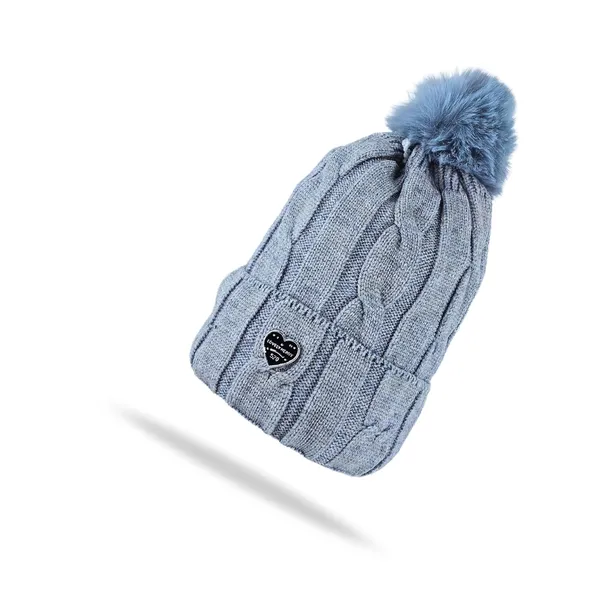 Grey_Stylish_Pom_Pom_Winter_Hat_For_Women