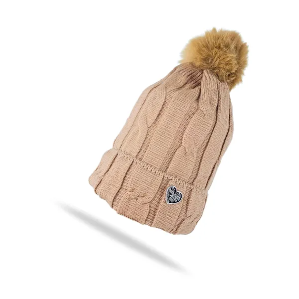 Brown_Stylish_Pom_Pom_Winter_Hat_For_Women