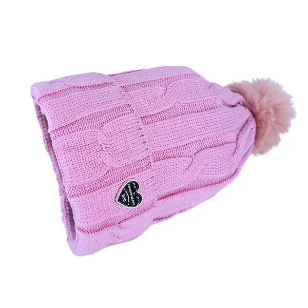 Pink_Stylish_Pom_Pom_Winter_Hat_For_Women