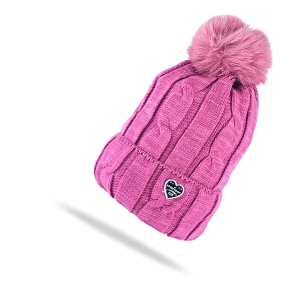 Rose_Pink_Stylish_Pom_Pom_Winter_Hat_For_Women