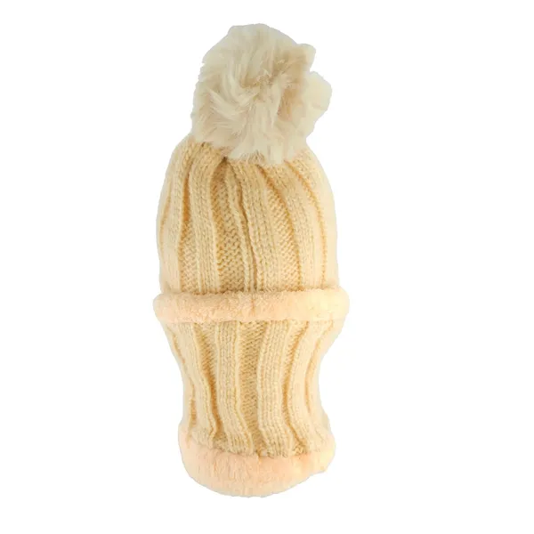 Cream_Winter_Beanie_And_Neck_Warmer_Set_For_Women