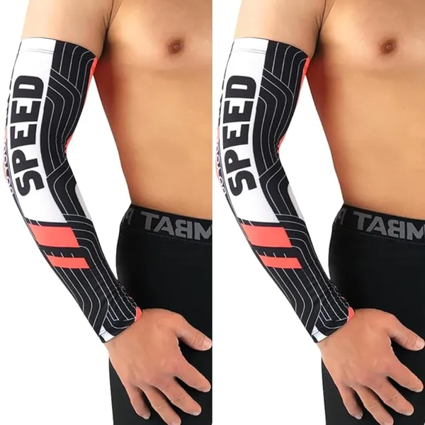 Red_Sun_UV_Protection_Cooling_Compression_Sleeves_For_Outdoor_Sports,_Bike_Riding,_Golf,_Running,_Driving_(Pack_Of_2)