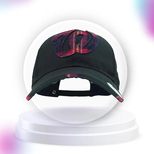 Black_Comfortable_Fit_With_Strap_Breathable_Cotton_Sports_W_Baseball_Cap