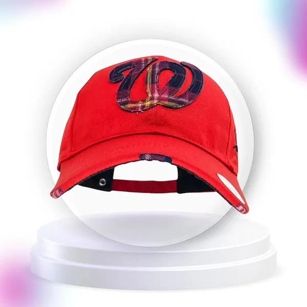 Red_Comfortable_Fit_With_Strap_Breathable_Cotton_Sports_W_Baseball_Cap