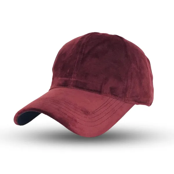 Maroon_Velvet_Baseball_Cap_For_Man_And_Women