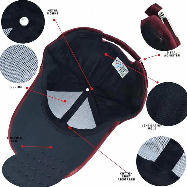 Maroon_Velvet_Baseball_Cap_For_Man_And_Women