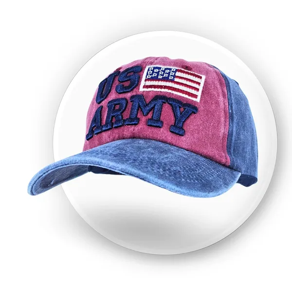 Red_Us_Army_Embroidered_Unisex_Cap