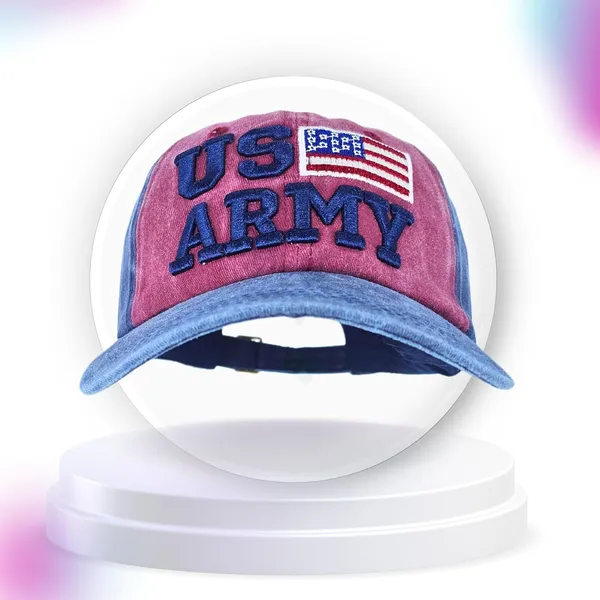 Red_Us_Army_Embroidered_Unisex_Cap