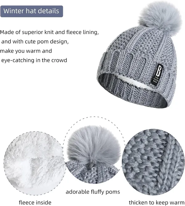 Silver_3_In_1_Warm_Thick_Lining_Slouchy_Beanie_Hats_Scarf_Touch_Screen_Gloves_For_Womens_&_Girls