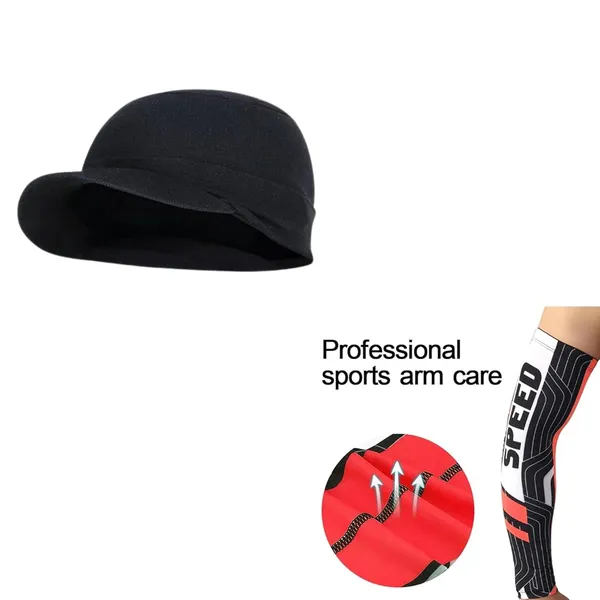 Black_&_Red_UV_Protection,_Cooling_Compression,_And_Sun_Shield_For_Outdoor_Activities,_Arm_Sleeves_For_Riding,_Cycling_Arm_Sleeves_&_Skull_Cap_(Pack_Of_2)