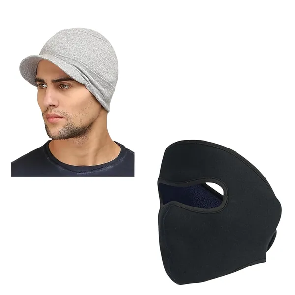 Silver_&_Black_Stretchable,_Breathable,_Sun_Protection_Skull_Cap_And_Balaclava_Face_Mask_For_Men_(Pack_Of_2)