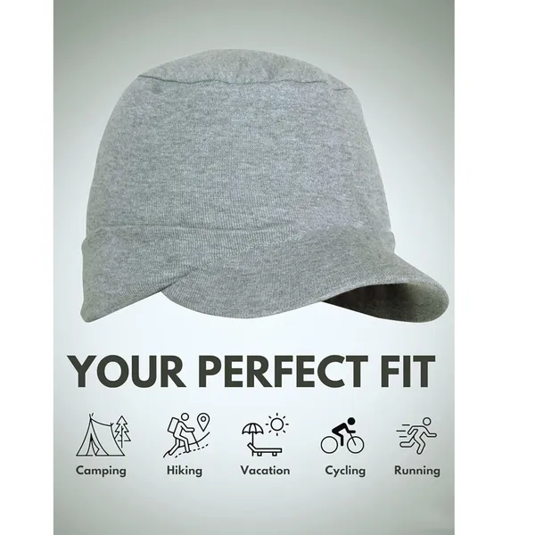 Silver_Beanie_With_Visor_Winter_Cap_For_Men_&_Women