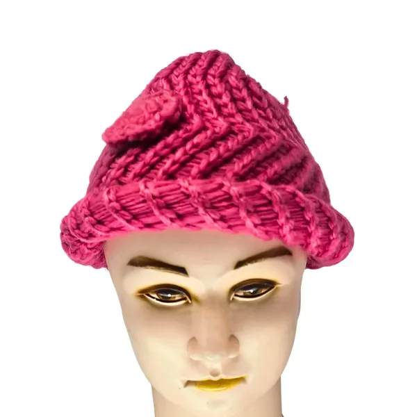Rose_Pink_Versatile_Knit_Pom_Pom_Winter_Stylish_Beanie_For_Women