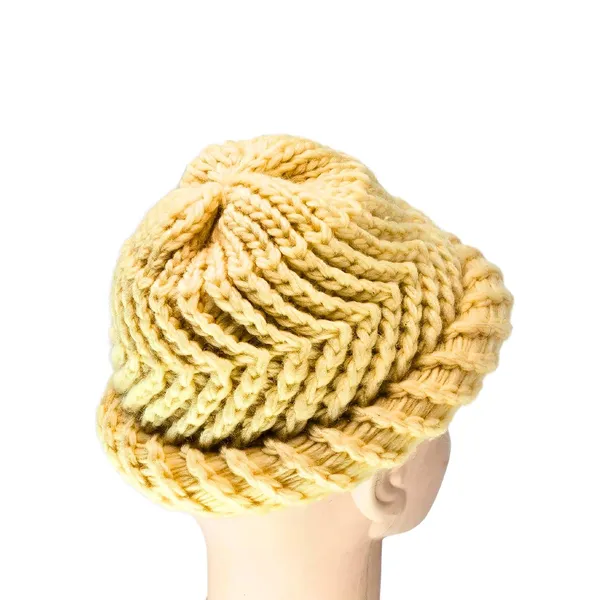 Yellow_Versatile_Knit_Pom_Pom_Winter_Stylish_Beanie_For_Women