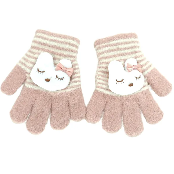 Grey_&_Pink_Soft_Thermal_Materials_Knitted_Gloves_And_Beanie_For_Boys_And_Girls