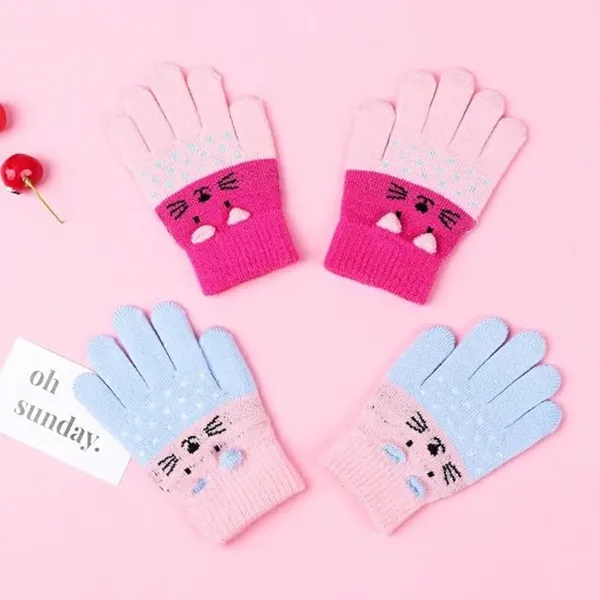 Pink_Cute_Toddler_Beanie_Hat_With_Heart_Design_Gloves