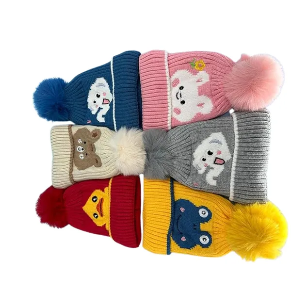 Pink_Cute_Toddler_Beanie_Hat_With_Heart_Design_Gloves