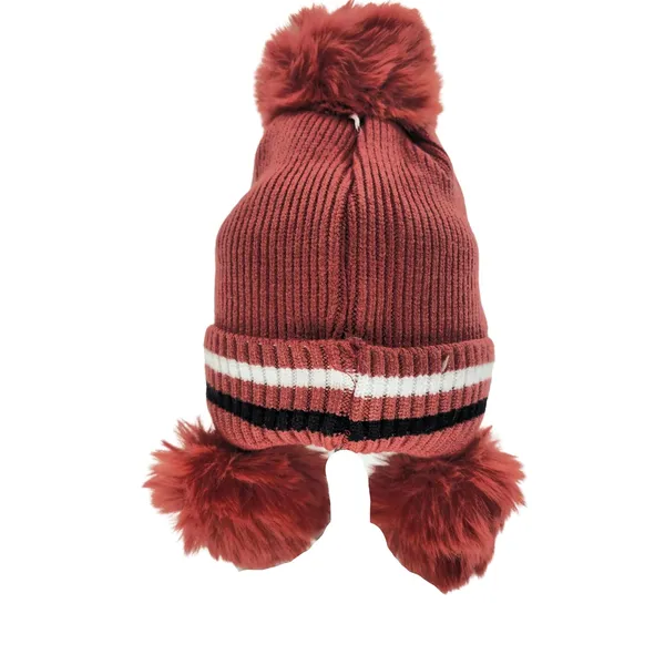 Maroon_Cute_Animal-Themed_Winter_Hats_For_Children