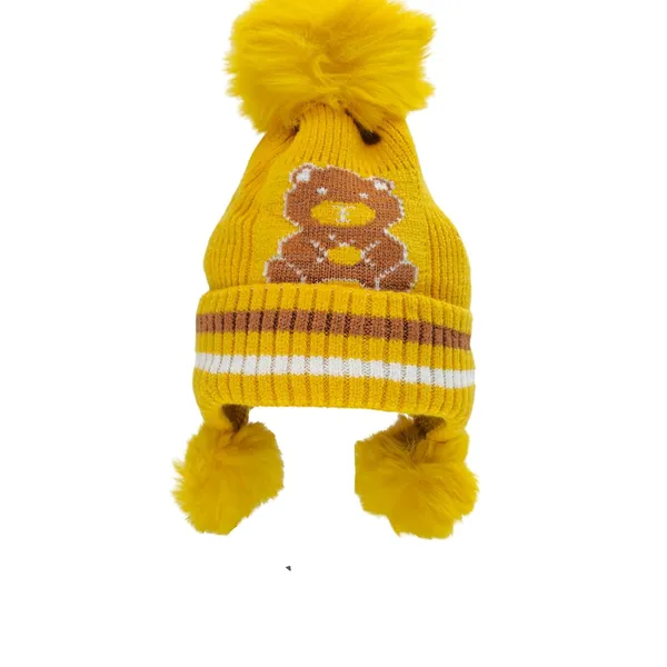 Yellow_Cute_Animal-Themed_Winter_Hats_For_Children